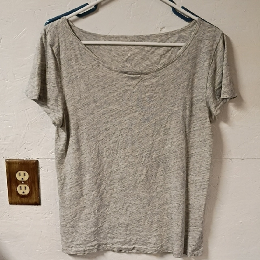 J. Crew Light Gray Short Sleeve Tee - Picture 4 of 4